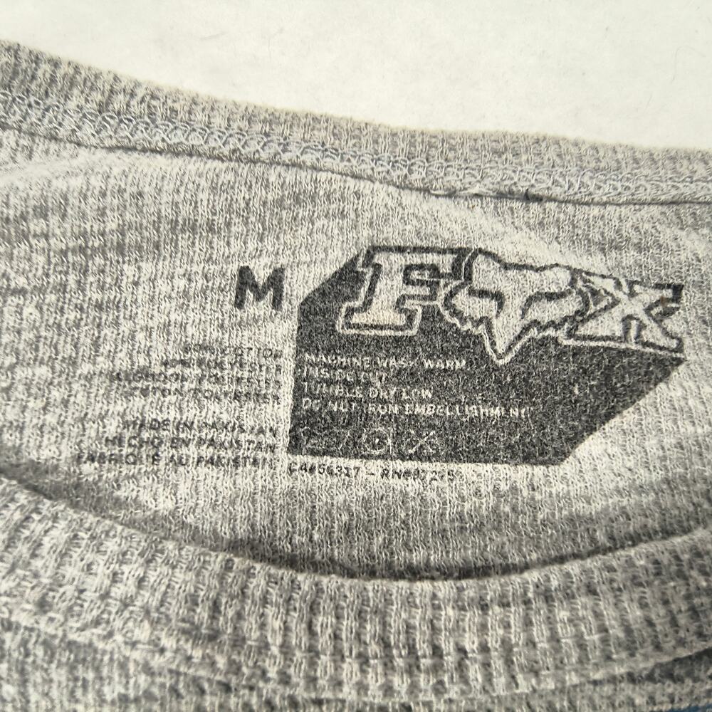 Fox Casual Crew Neck Graphic Long Sleeve T Shirt Mens Size Medium M Gray - Picture 3 of 9